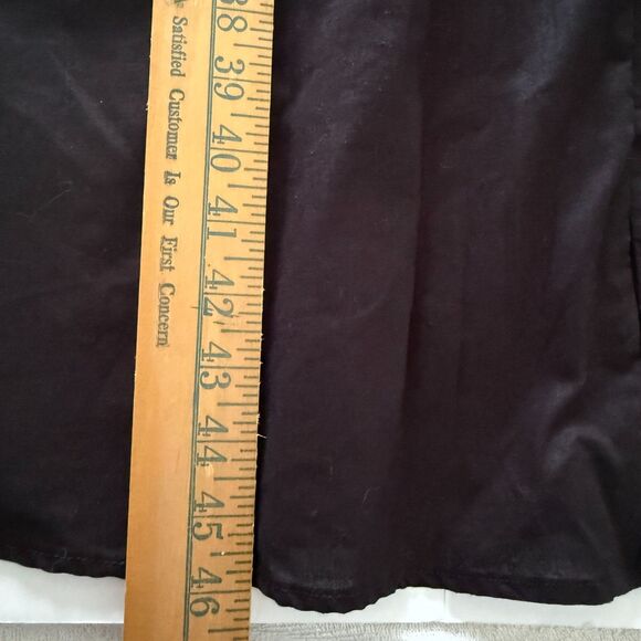 Rihoas Black Linen Cotton Midi Dress Button Front Pockets Sleeveless Casual Sz S - Picture 7 of 8